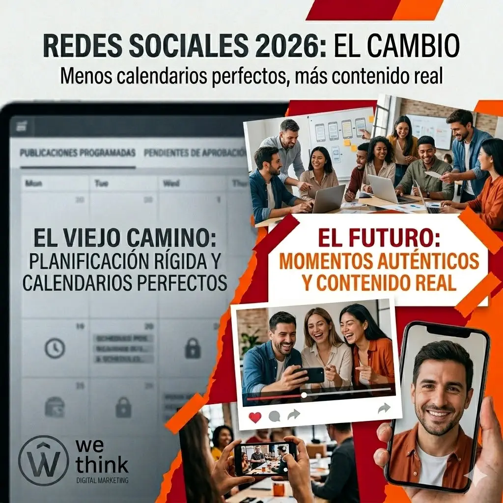 Redes sociales 2026: menos calendario perfecto y más contenido real, we think agency, mendoza, agencia digital mendoza