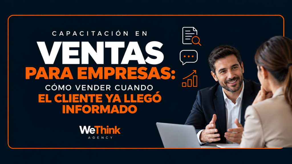 Capacitación en Ventas para Empresas: cómo vender cuando el cliente ya llegó informado, we think agency, guillermo daniel garcia lu bello, guillermo daniel garcia