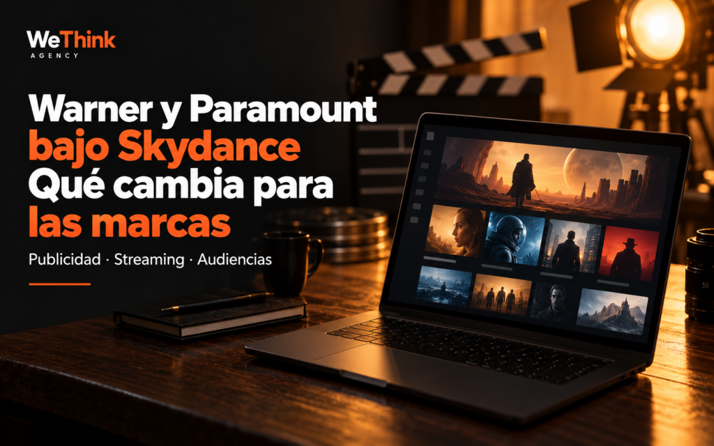 WeThink Agency analiza qué cambia para las marcas y la publicidad con la unión de Warner y Paramount bajo Skydance.